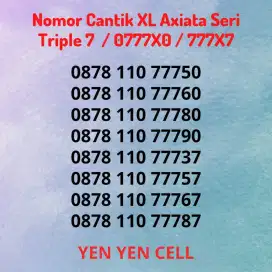 Nomor Cantik Kartu Perdana XL Axiata Seri Triple 7 Banyak 7 Rapi 777