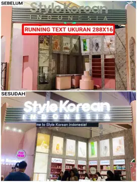 running text tulisan berjalan warna putih