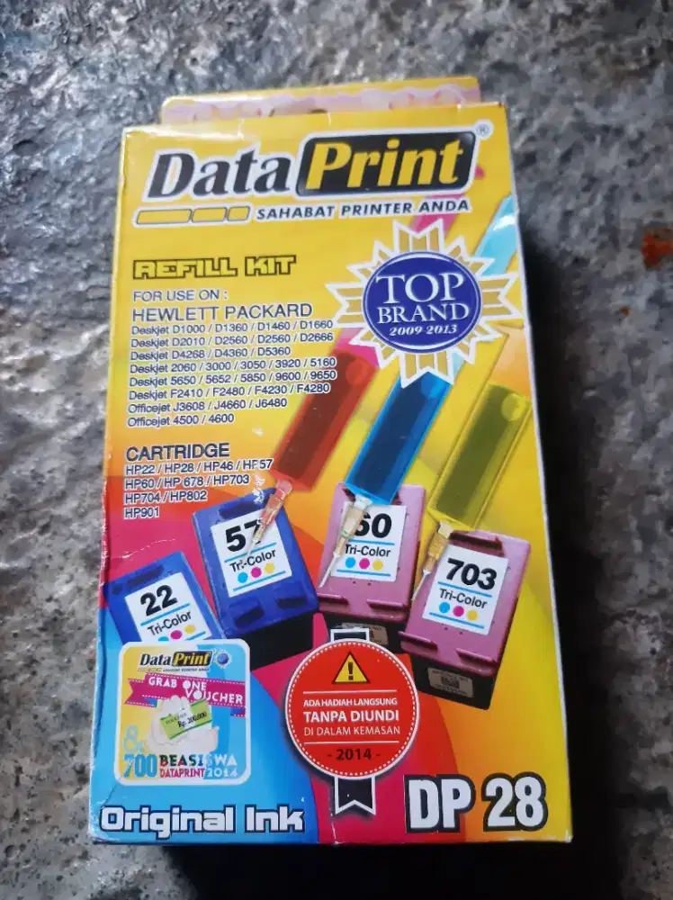 Tinta Refill printer Hewlett Packard Masih segel.
