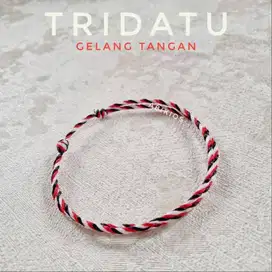 Gelang tangan tridatu 1mm lembut model serut pria atau wanita gl52