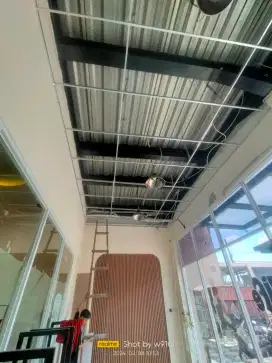 Kontruksi rangka partisi gypsum