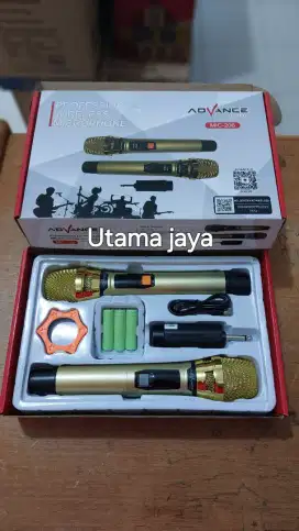 MICROPHONE WIRELESS/MIKROFON TANPA KABEL ADVANCE MIC-206(BARU)