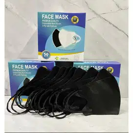 MASKER DUCKBILL HITAM FACEMASK ISI 50 PCS