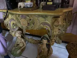 Kursi set ukir retak seribu jati