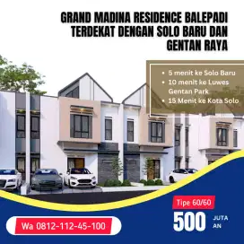 RUMAH MEWAH 2 LANTAI DEKAT SOLO GENTAN DAN SOLOBARU STASIUN KRL GAWOK