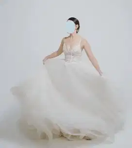 Baju wedding gown pre-wedding nikah akad sunting