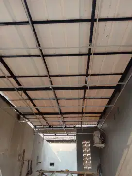Kanopi baja ringan atap alderon+plafon pvc