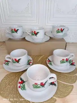 Teaset Ayam Bahan Keramik Tebal 1 Set