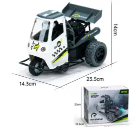 Motor RC Tiga Roda emulasi dengan semprotan 2.4G