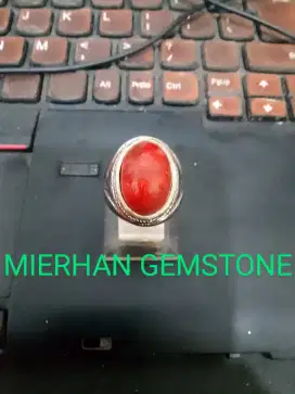 Batu Cincin Natural Red Coral