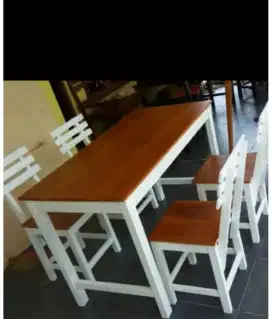 Set meja cafee restoran dari kayu jati Belanda