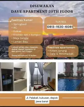 Apartemen Nyaman dekat kampus UI Depok