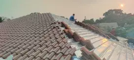 Renovasi 1 paket atap lama ganti baja ringan