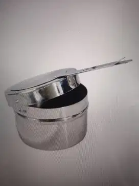 9 Stainless Steel Oval Roll Top.