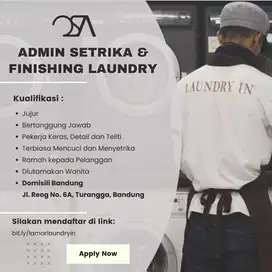 Admin Setrika & Finishing Laundry