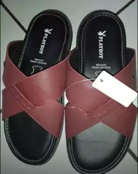 Sandal Playboy mantul branded gaya