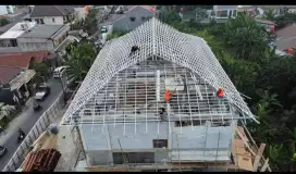 Bongkar pasang atap lama ganti baja ringan SNI