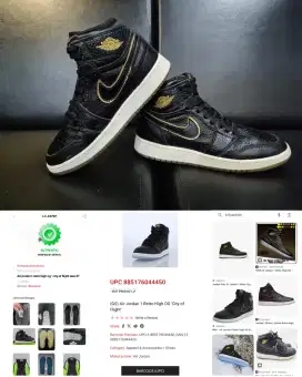 Sepatu Aj1 Cof /Air Jordan 1 Retro High Og 'City Of Flight' Size 37,5