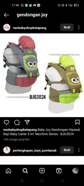 Gendongan babyjoy