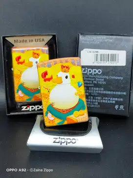 New Zippo Yellow King Duck Original