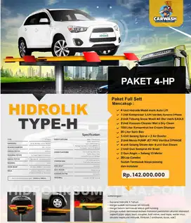 PAKET 4-HP HIDROLIK CUCIAN MOBIL TIPE H TERBARU