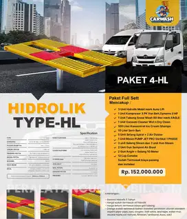 PAKET 4-HL HIDROLIK CUCIAN MOBIL TIPE H LONG TERBARU