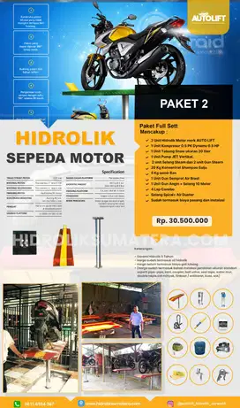 BARU PAKET 2 HIDROLIK CUCIAN MOTOR AUTOLIFT