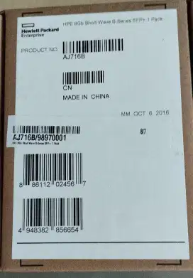 HPE 8Gb Short Wave B-Series SFP + 1 Pack AJ716B