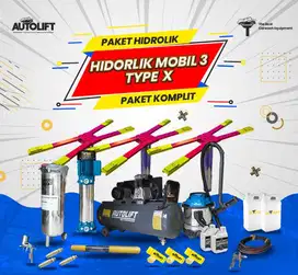 PAKETAN LENGKAP 3 HIDROLIK MOBIL TIPE X AUTOLIFT