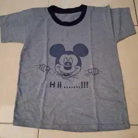 Baju Mickey Mouse Abu-abu Anak Perempuan