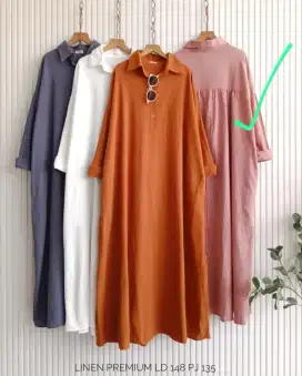 TUNIK DRESS LINEN PREMIUM JUMBO