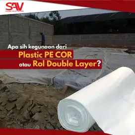 Plastik Cor ( plastik PE Cor / Rol Double Layer ) plastik lembaran
