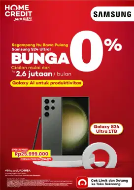 Cicilan tanpa kartu kredit Samsung Galaxy S24 Ultra 1 TB