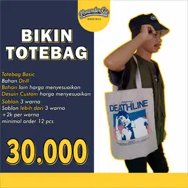 Bikin Totebag Blacu / Totebag Sablon