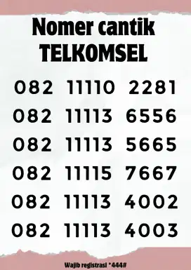 NOMER CANTIK TELKOMSEL