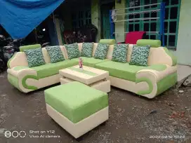 Sofa L + puk Untuk Ruang tamu