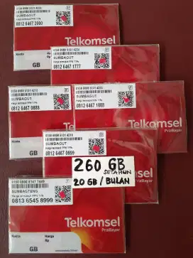 NOMOR CANTIM SIMPATI ISI 260 GB SETAHUN ATAU 20 GB PERBULAN OTOMATIS.