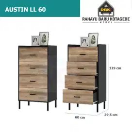 JAZZ AUSTIN LL 60 - DRAWER CABINET LACI 4 SUSUN/SIDEBOARD BUFFET JOGJA