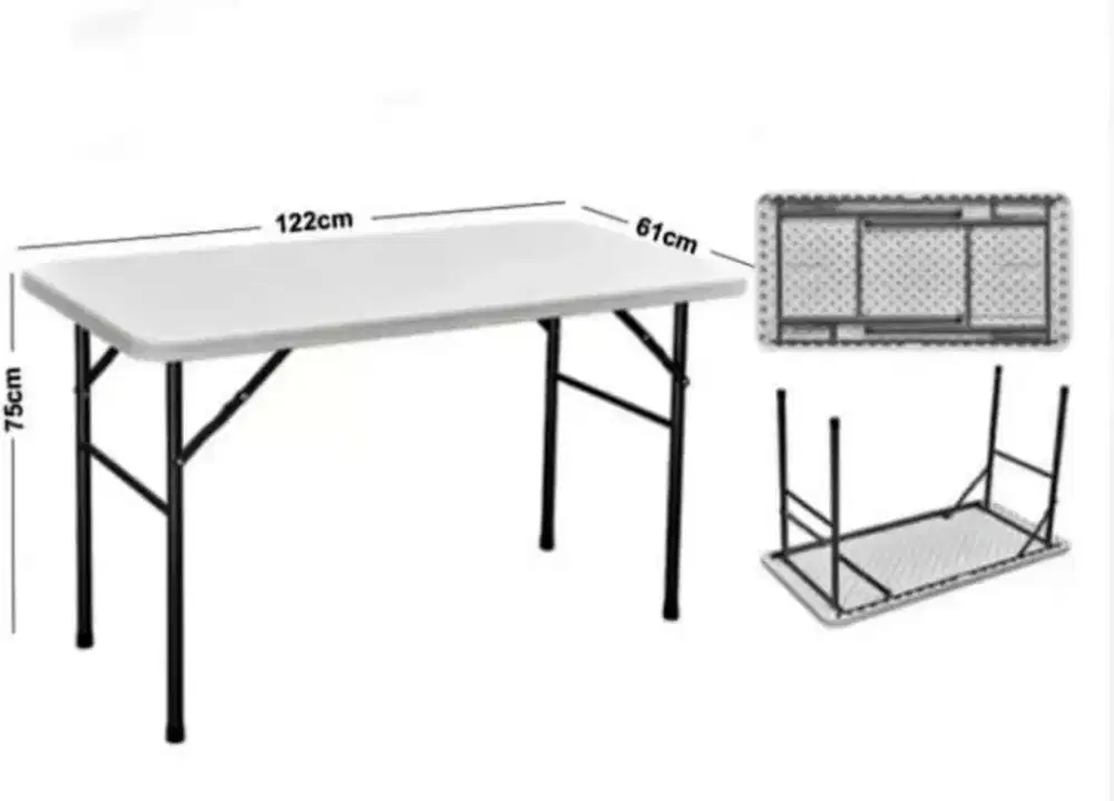 Meja koper/meja lipat UK 122cm