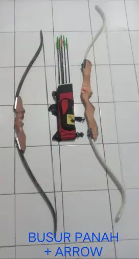 Busur Panah + Tas (Quiver) + Arrow