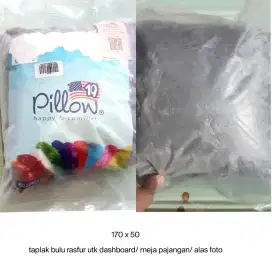 (FREE ONGKIR) TAPLAK BULU RASFUR/ MEJA PAJANGAN/ ALAS FOTO/ DASHBOARD