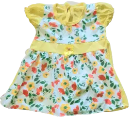 (FREE ONGKIR) DRESS BAJU ROK GAUN ANAK KUNING BUNGA
