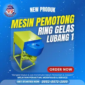 MESIN PEMISAH RING KEPALA GELAS PLASTIK LUBANG 1