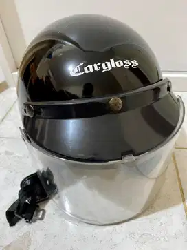 Murah banget 100% Ori Cargloss preloved CFM Retro Helm  - Black Glossy