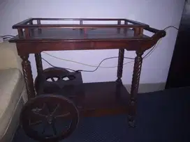 Trolley minuman antik , jati , dari Tahun 1924