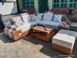 SOFA L MINIMALIS + PUK , SOFA RUANG TAMU