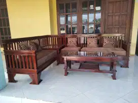 Kursi tamu kayu jati asli