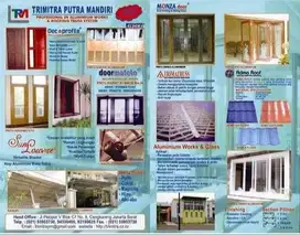 Kusen ALUMUNIUM/ PARTISI GYPSUM kubical Toilet pvc kanopi kaca