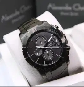 Jam tangan Alexandre Christie original ac 6465 black