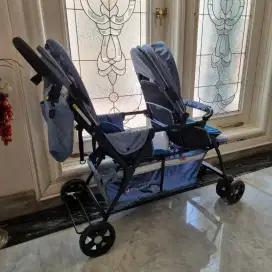 Stroller Double Chrisbell Double Twin Tandem